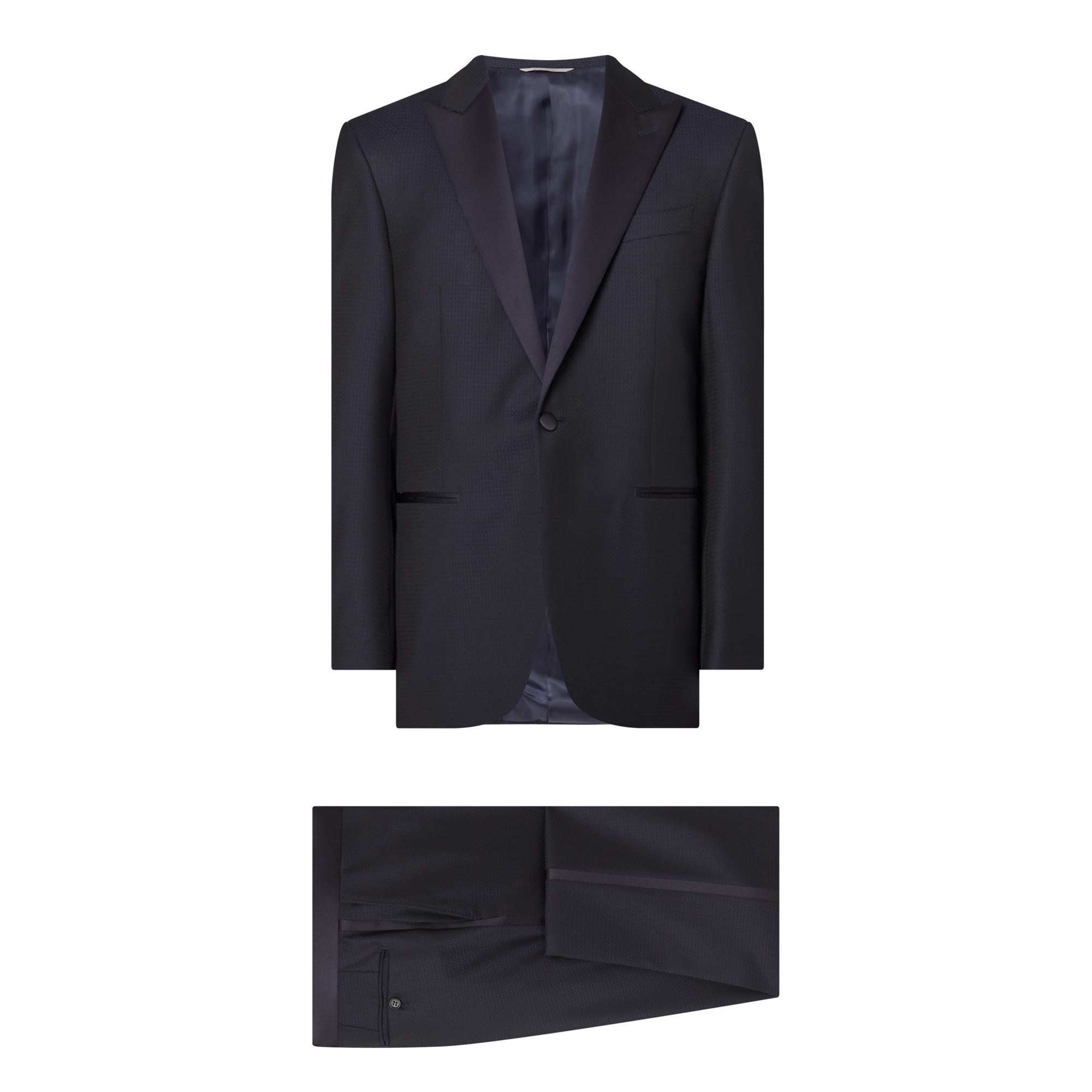 Two-Piece Jacquard Textured Suit